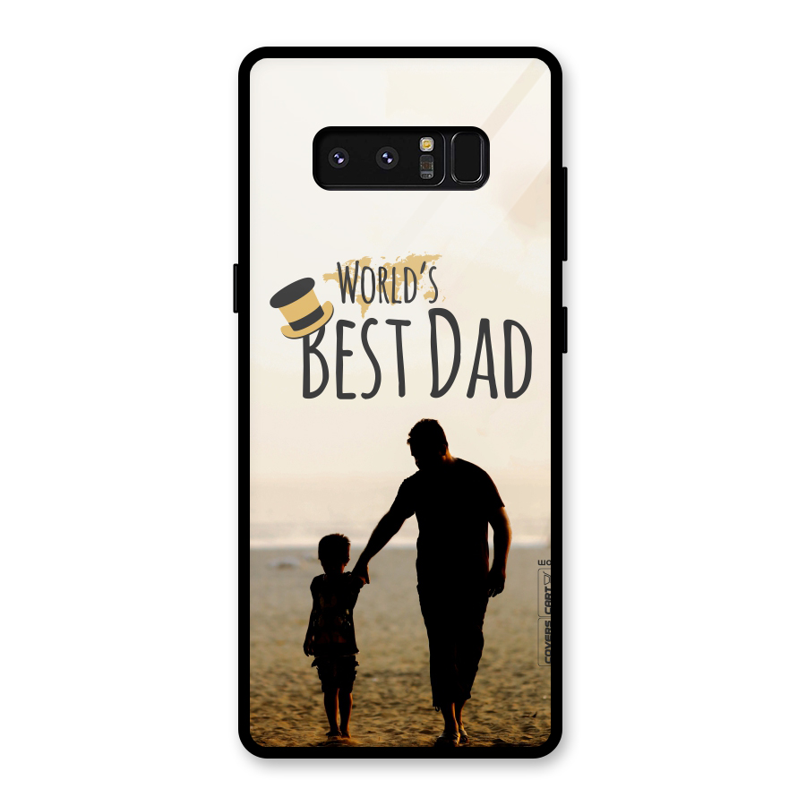 Worlds Best Dad Glass Back Case for Galaxy Note 8
