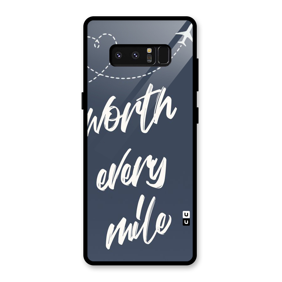 Worth Every Mile Glass Back Case for Galaxy Note 8