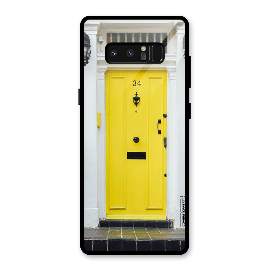 Yellow Door Glass Back Case for Galaxy Note 8