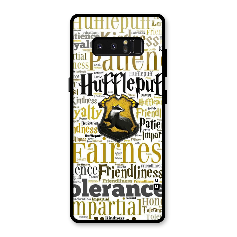 Yellow Fairness Glass Back Case for Galaxy Note 8