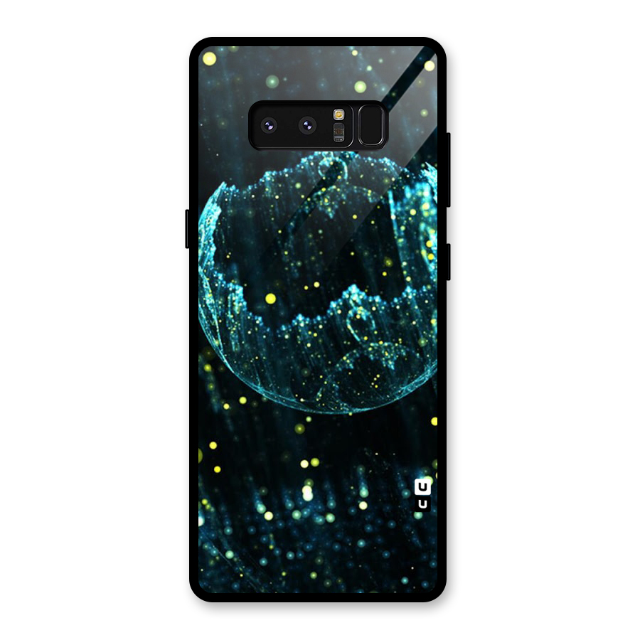 Yellow Rain Glass Back Case for Galaxy Note 8