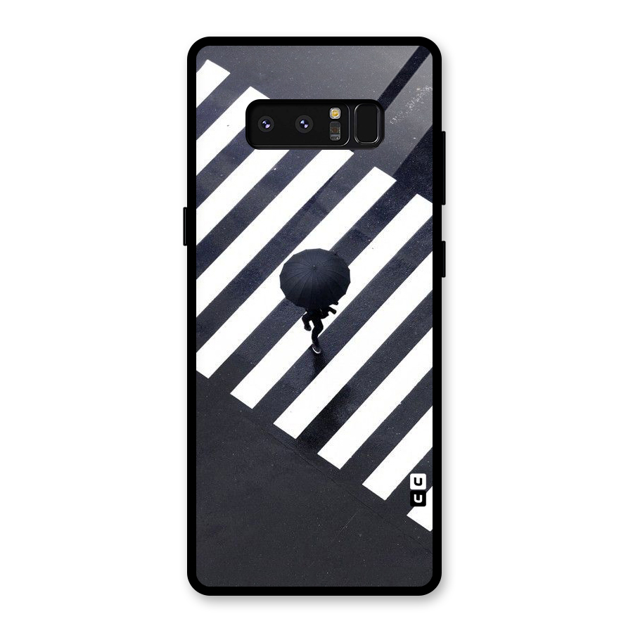 Zebra Walking Glass Back Case for Galaxy Note 8