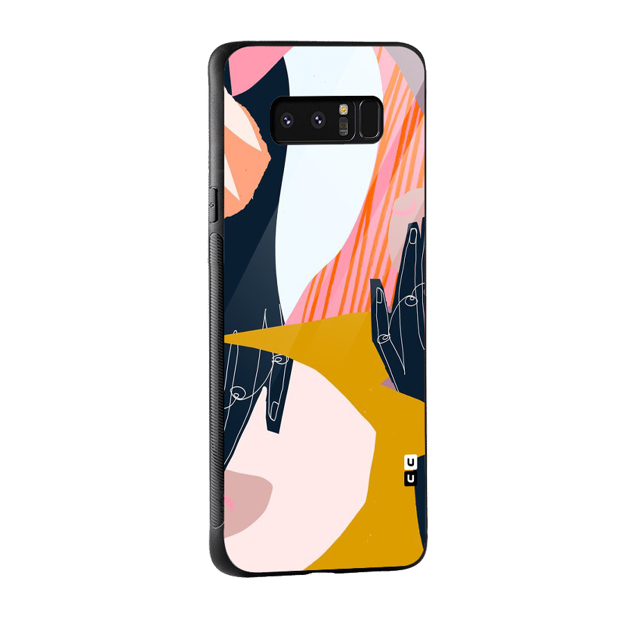 Abstract Hands Glass Back Case for Galaxy Note 8