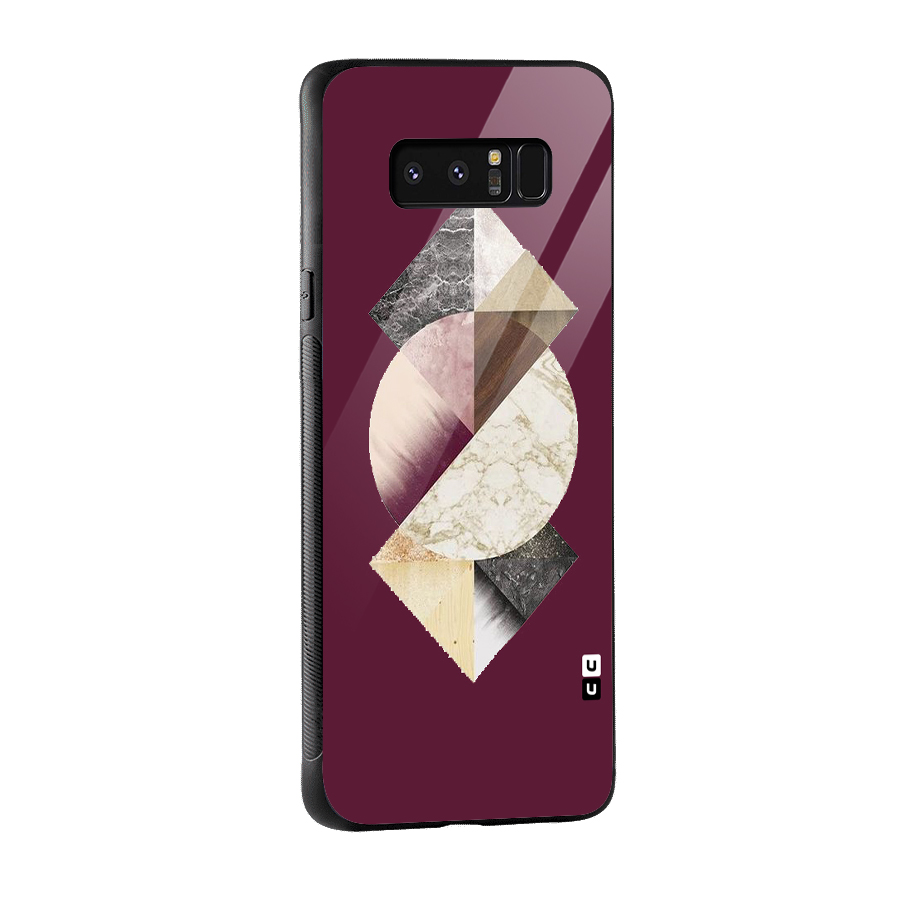 Abstract Marble Pattern Glass Back Case for Galaxy Note 8