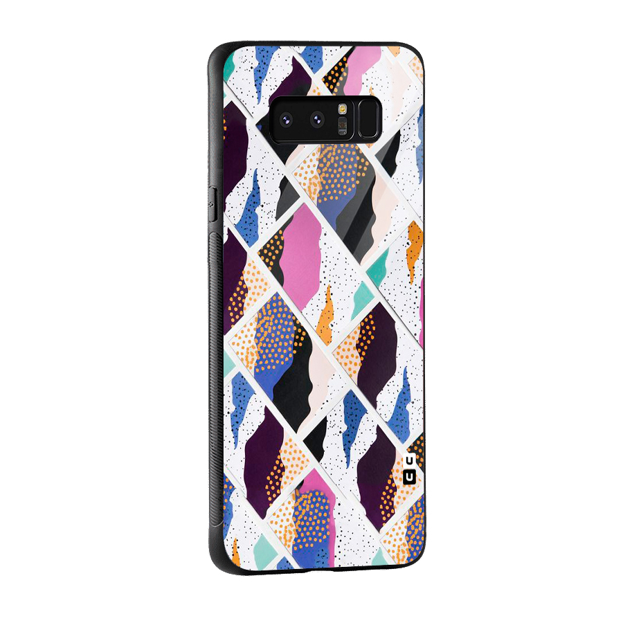 Abstract Polka Glass Back Case for Galaxy Note 8