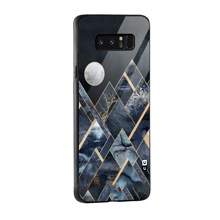 Abstract Scenic Design Glass Back Case for Galaxy Note 8