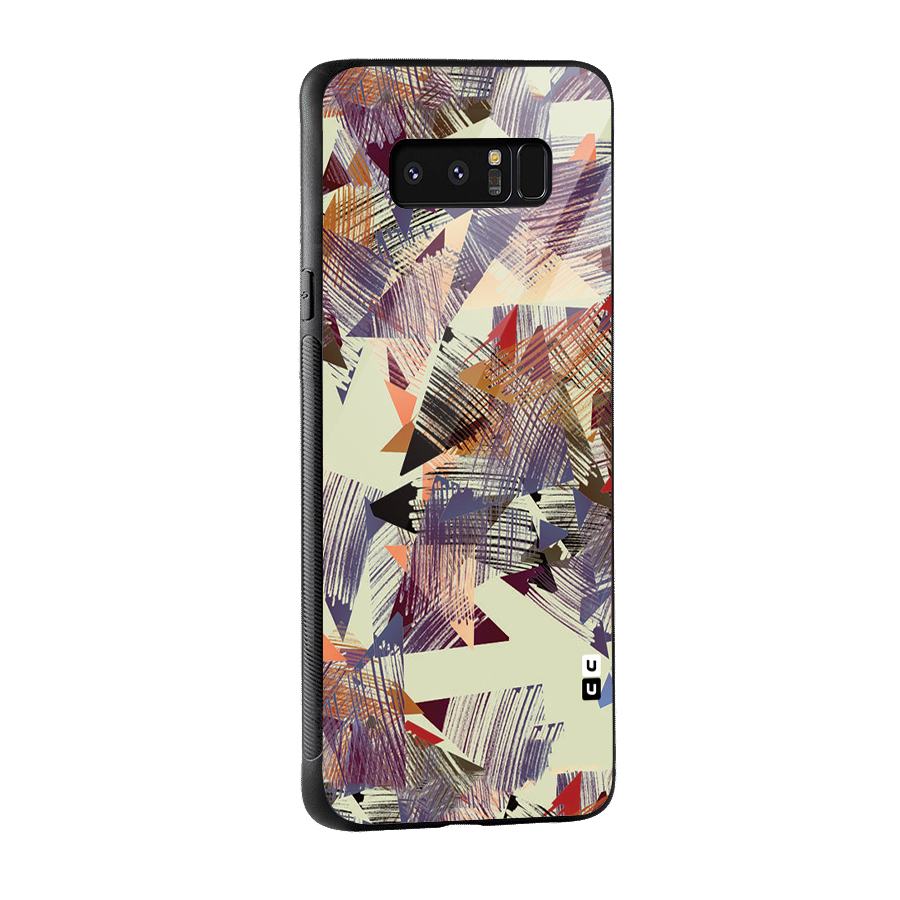 Abstract Sketch Glass Back Case for Galaxy Note 8