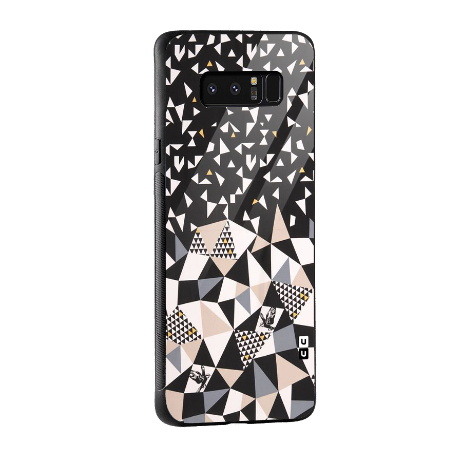 Abstract Varied Triangles Glass Back Case for Galaxy Note 8