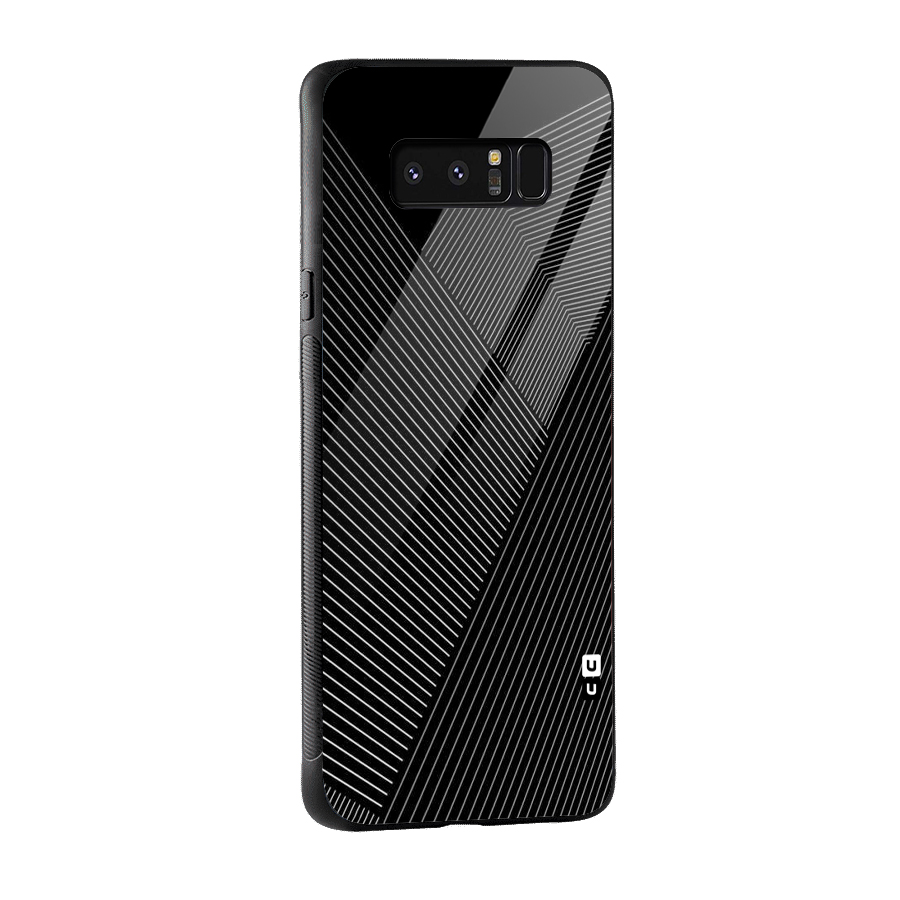 Aesthetic White Stripes Glass Back Case for Galaxy Note 8