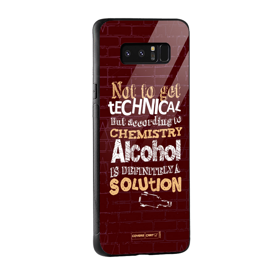 Alcohol is Definitely a Solution Glass Back Case for Galaxy Note 8