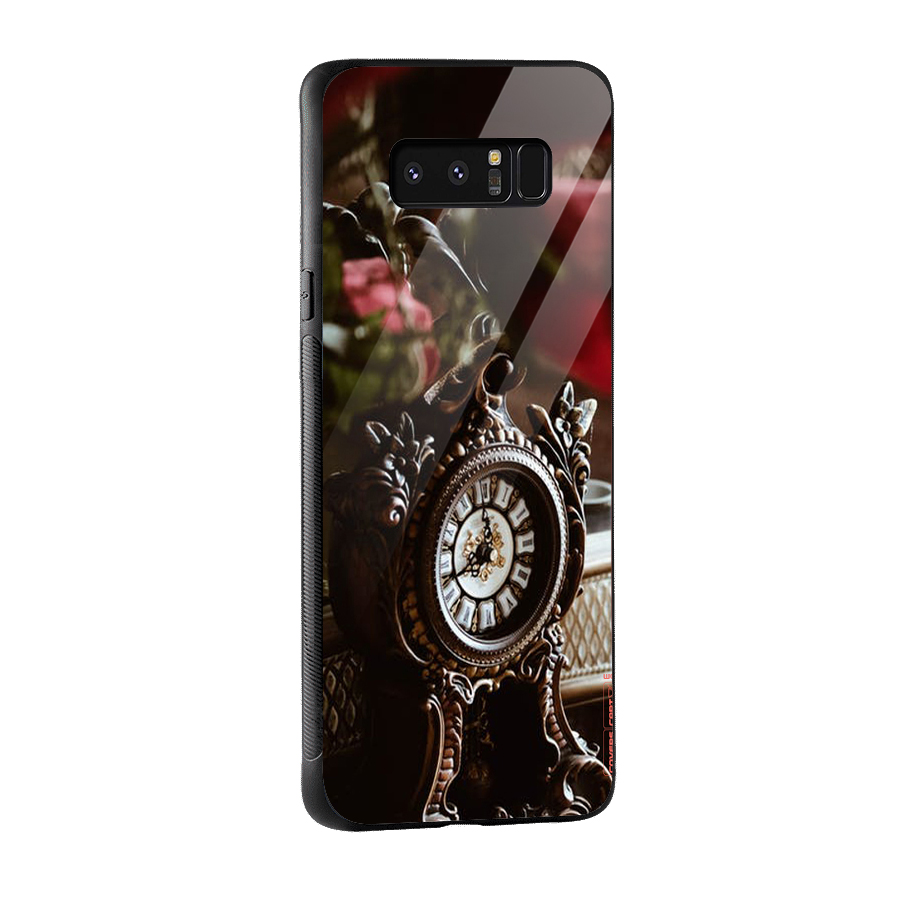 Ancient Clock Glass Back Case for Galaxy Note 8