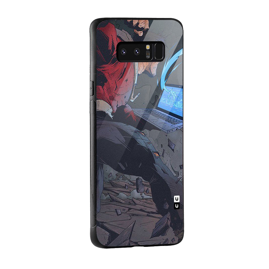 Angry Programmer Glass Back Case for Galaxy Note 8