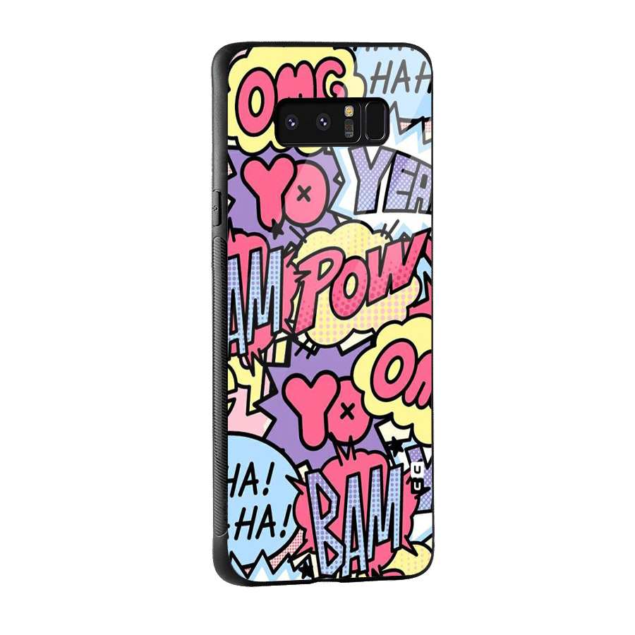 Bam Omg Glass Back Case for Galaxy Note 8