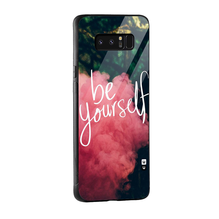 Be Yourself Greens Glass Back Case for Galaxy Note 8