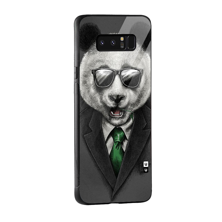 Bear Face Glass Back Case for Galaxy Note 8