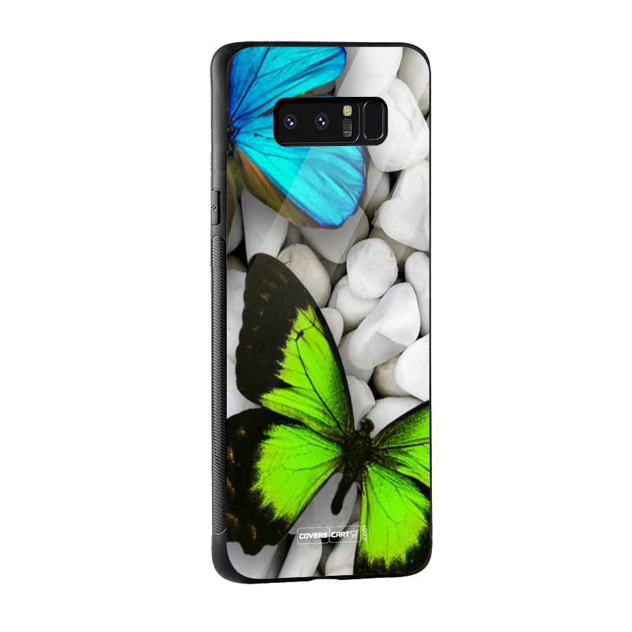 Beautiful Butterflies Glass Back Case for Galaxy Note 8