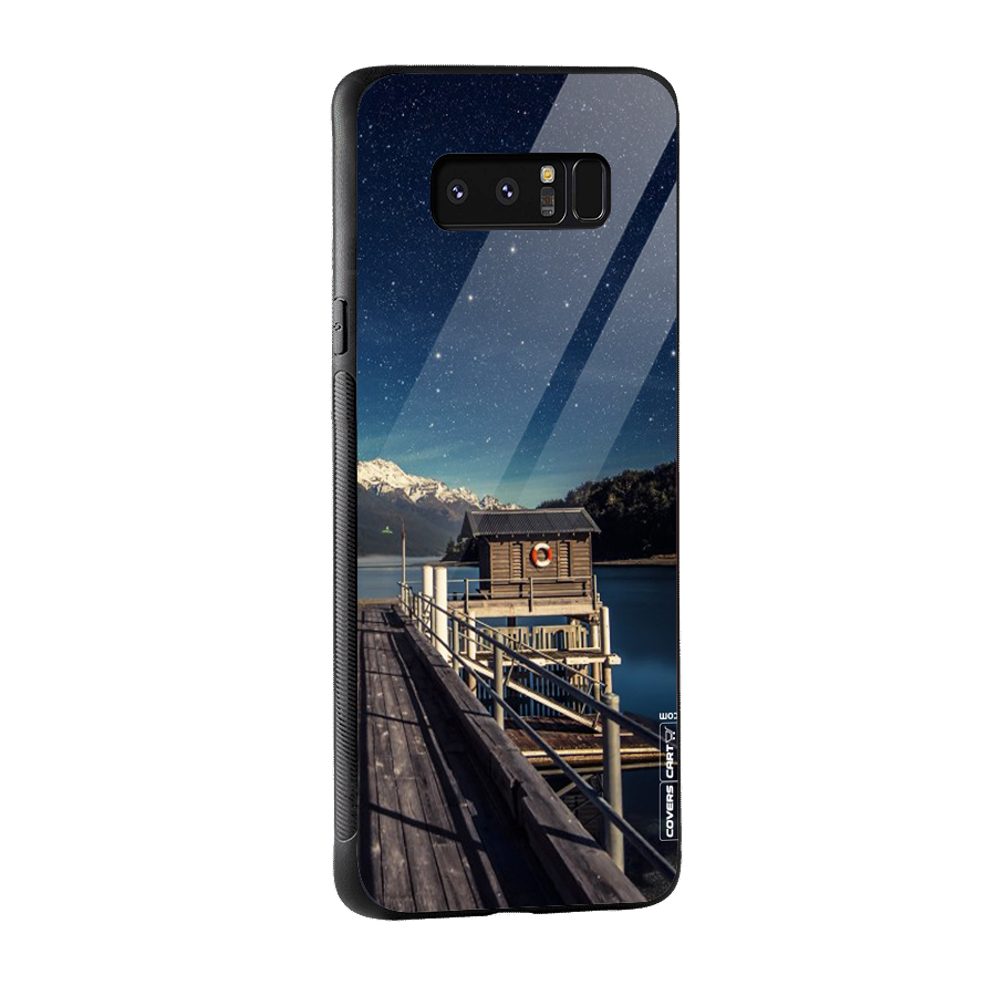 Beautiful Dock Hut Glass Back Case for Galaxy Note 8