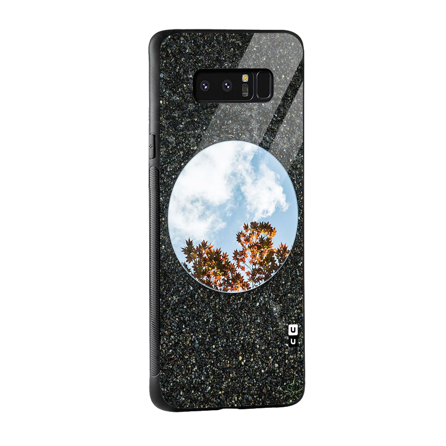 Beautiful Sky Leaves Glass Back Case for Galaxy Note 8