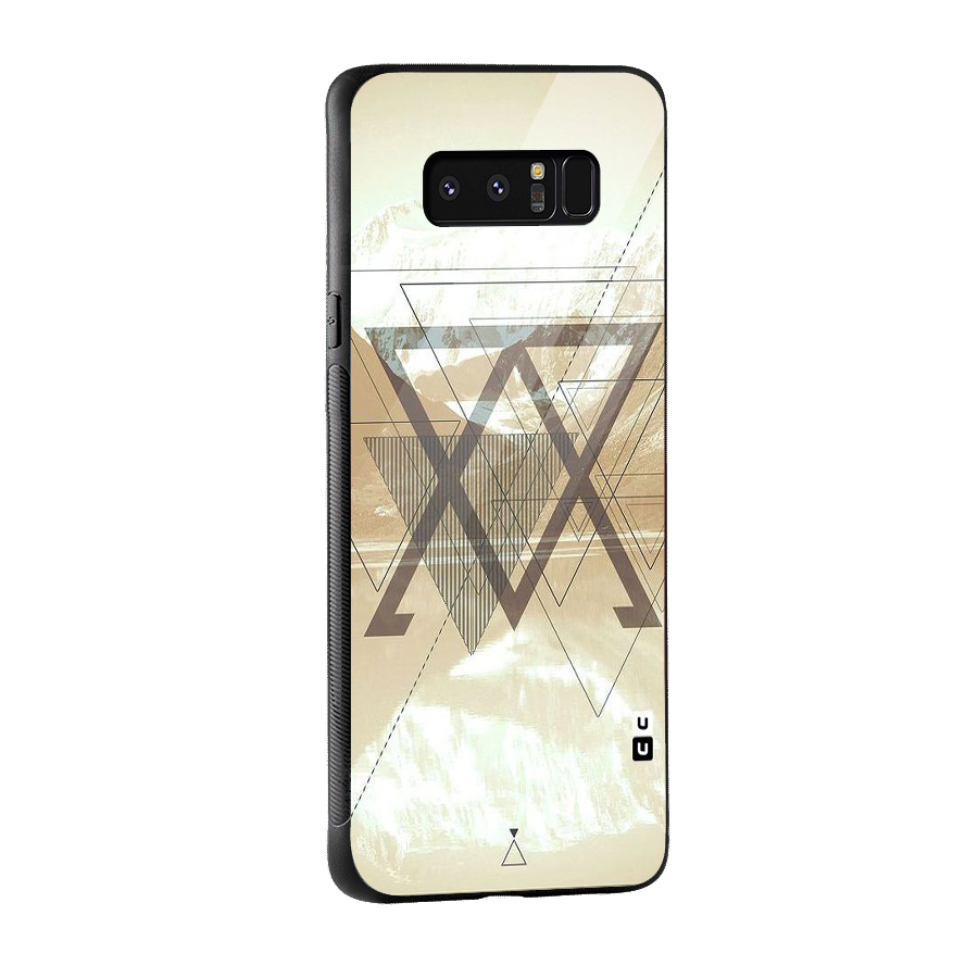 Beige View Glass Back Case for Galaxy Note 8