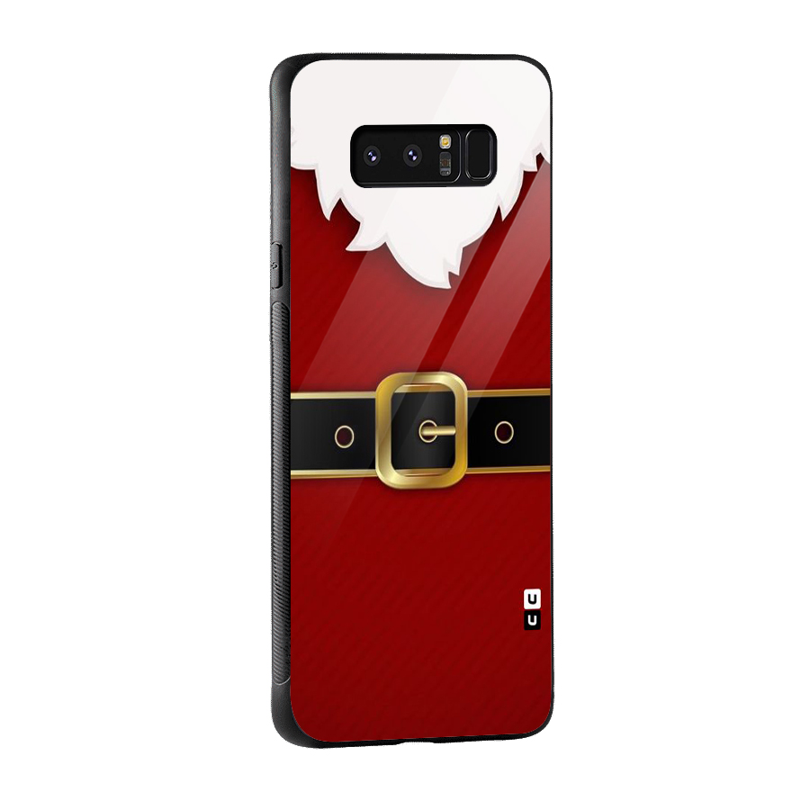 Black Belt Design Glass Back Case for Galaxy Note 8