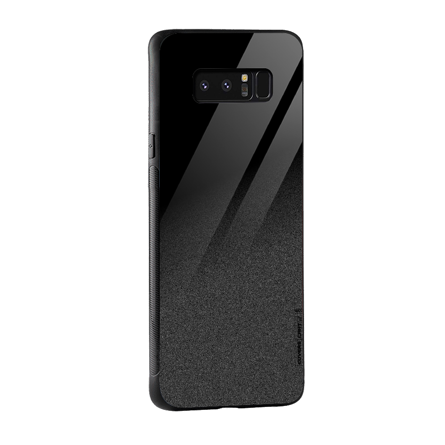 Black Grey Noise Fusion Glass Back Case for Galaxy Note 8