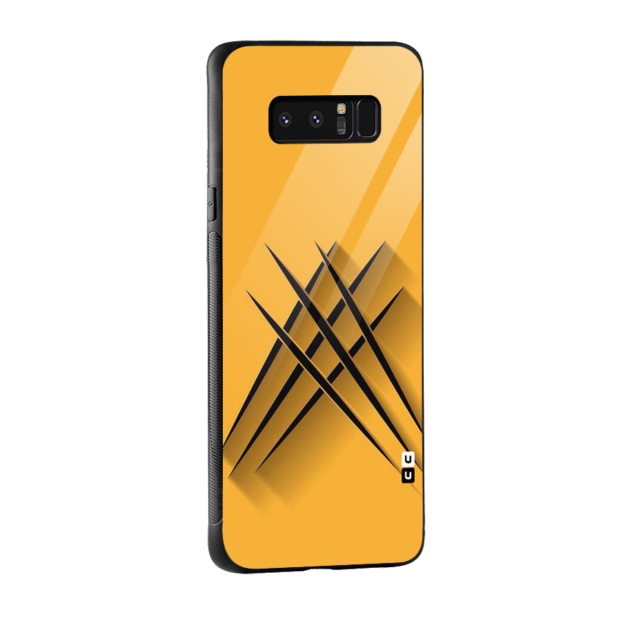 Black Paws Glass Back Case for Galaxy Note 8
