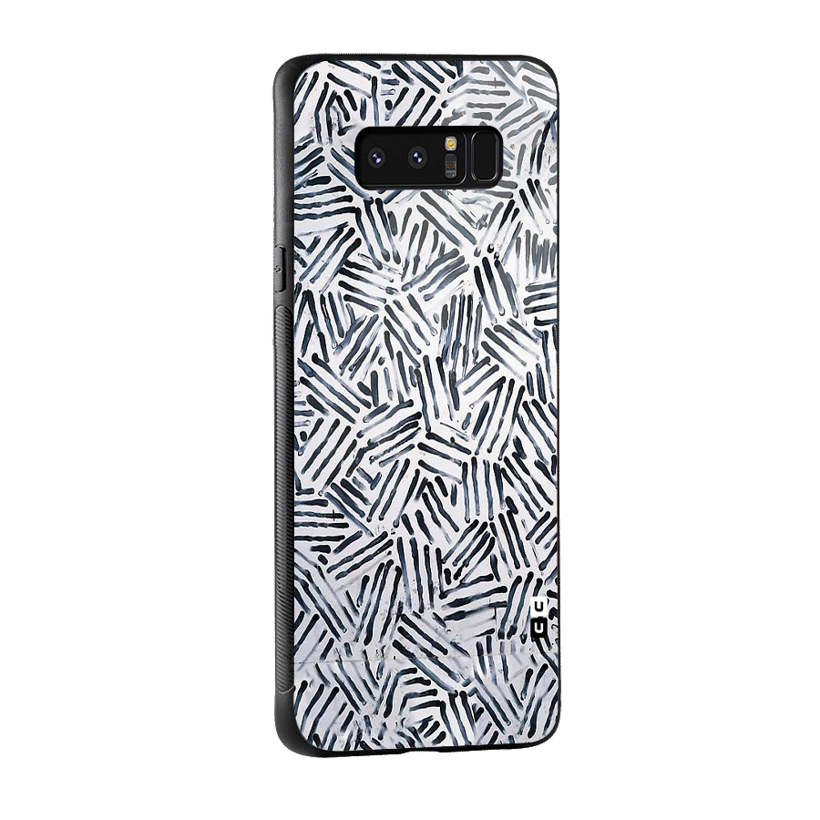 Black Tiny Uneven Glass Back Case for Galaxy Note 8