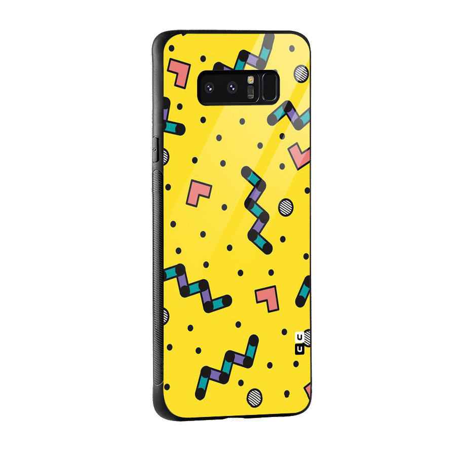 Block Shades Glass Back Case for Galaxy Note 8