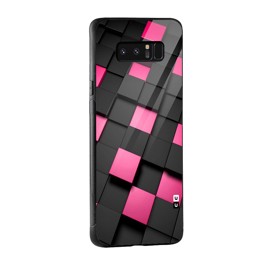 Blocks Diagonal Glass Back Case for Galaxy Note 8