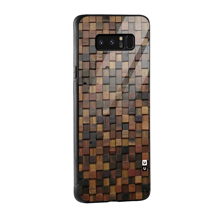 Blocks Of Wood Glass Back Case for Galaxy Note 8