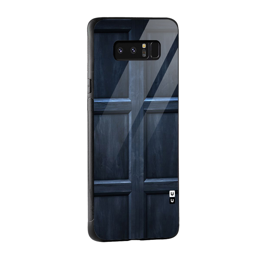 Blue Door Design Glass Back Case for Galaxy Note 8