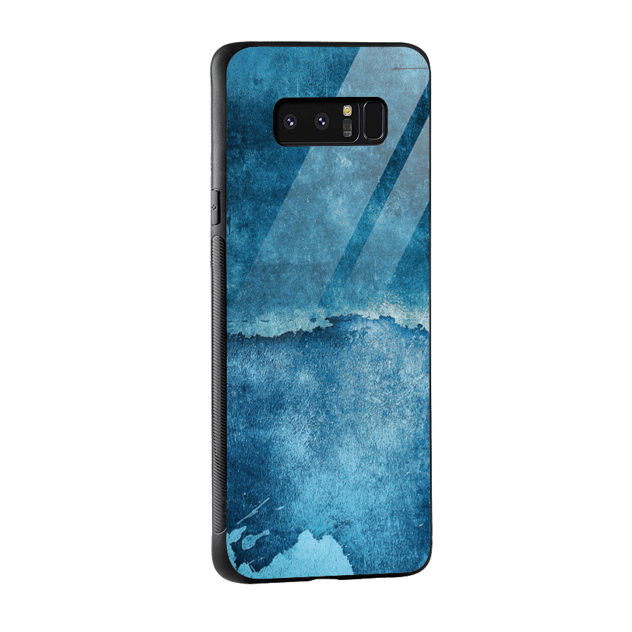 Blue Paint Wall Glass Back Case for Galaxy Note 8