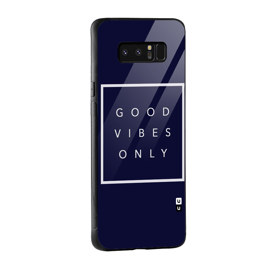 Blue White Vibes Glass Back Case for Galaxy Note 8