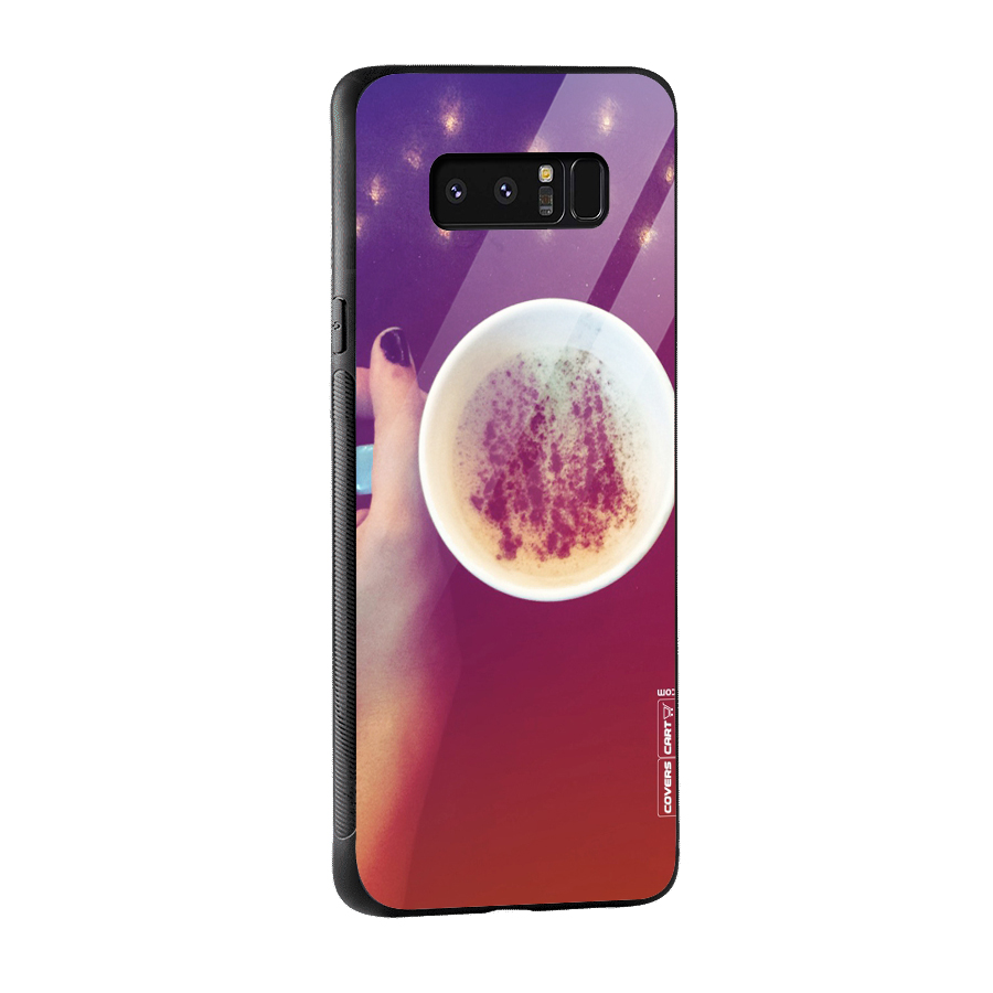 Bokeh Coffee Mug Glass Back Case for Galaxy Note 8