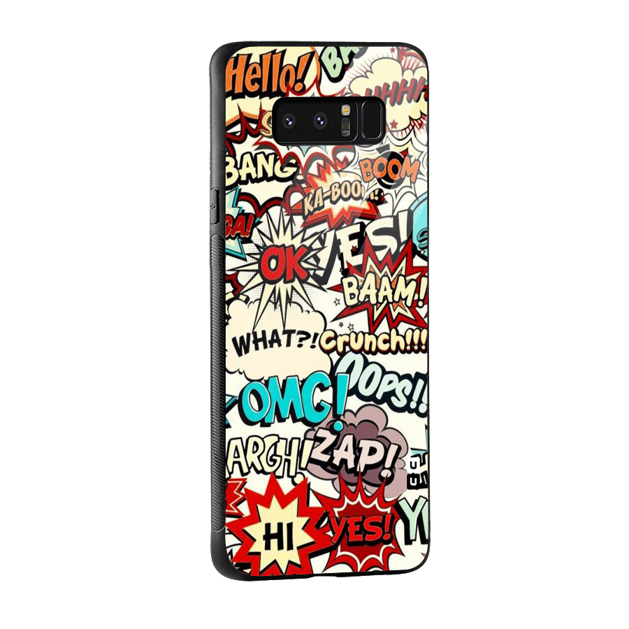 Boom Zap Glass Back Case for Galaxy Note 8