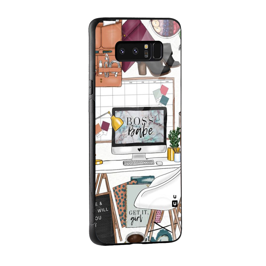 Boss Babe Glass Back Case for Galaxy Note 8