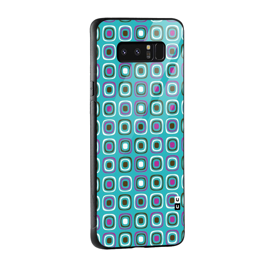Boxes Tiny Pattern Glass Back Case for Galaxy Note 8