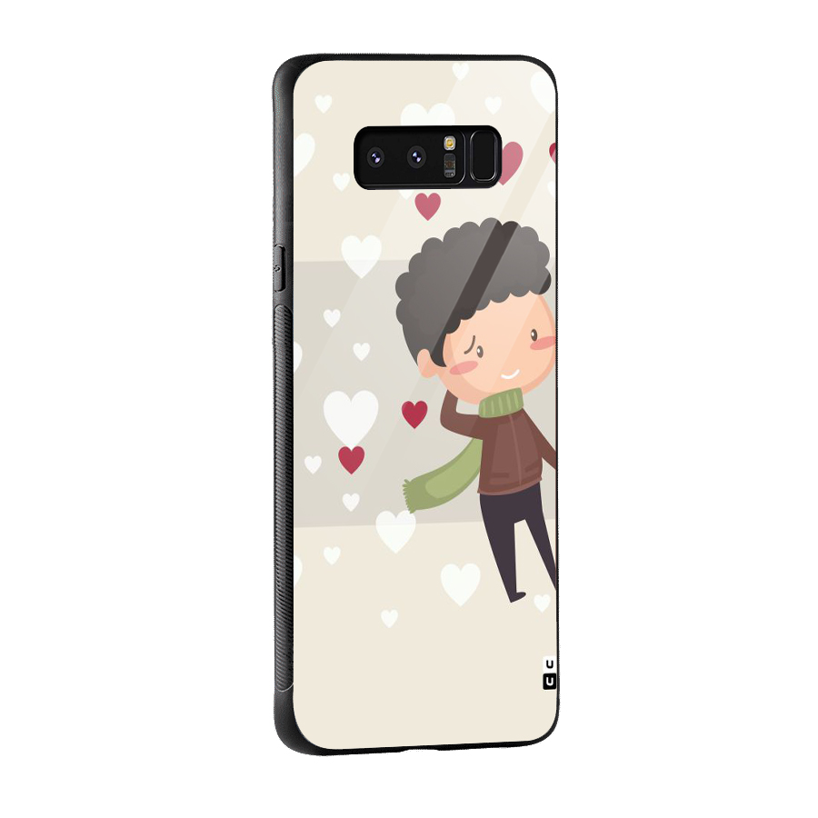Boy in love Glass Back Case for Galaxy Note 8