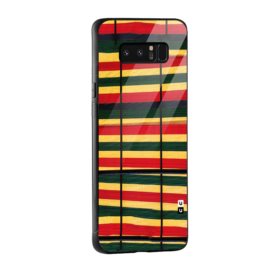 Bright Colors Lines Glass Back Case for Galaxy Note 8