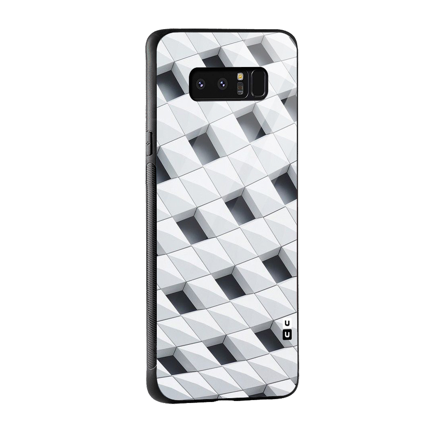 Building Pattern Glass Back Case for Galaxy Note 8