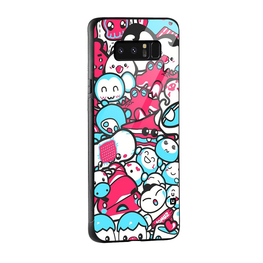 Bunny Quirk Glass Back Case for Galaxy Note 8