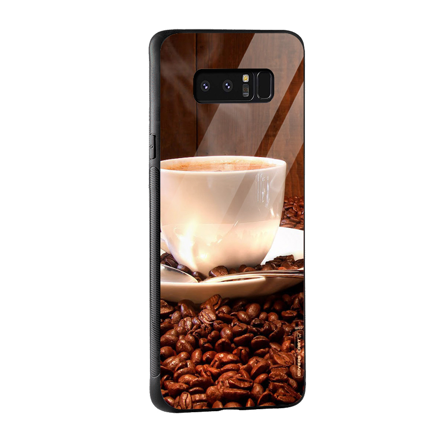 Caffeine Beans Glass Back Case for Galaxy Note 8