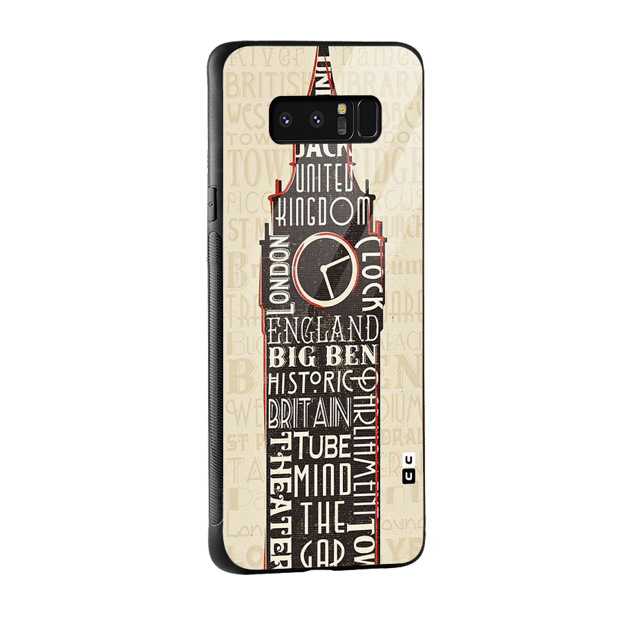 Cap City Design Glass Back Case for Galaxy Note 8
