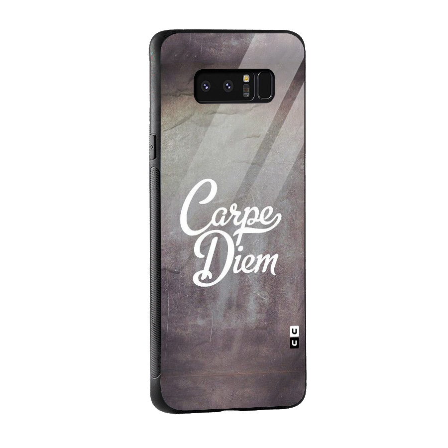 Carpe Diem Rugged Glass Back Case for Galaxy Note 8