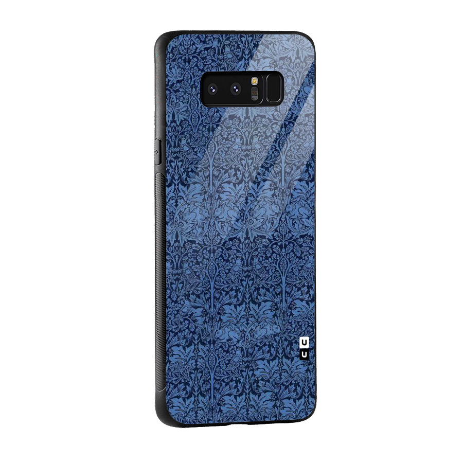 Carving Design Glass Back Case for Galaxy Note 8