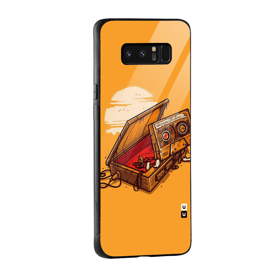 Casette Box Glass Back Case for Galaxy Note 8