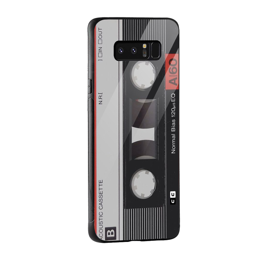 Casette Design Glass Back Case for Galaxy Note 8