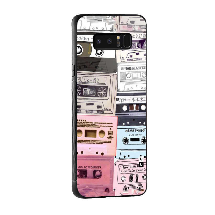 Casette Rolling Glass Back Case for Galaxy Note 8