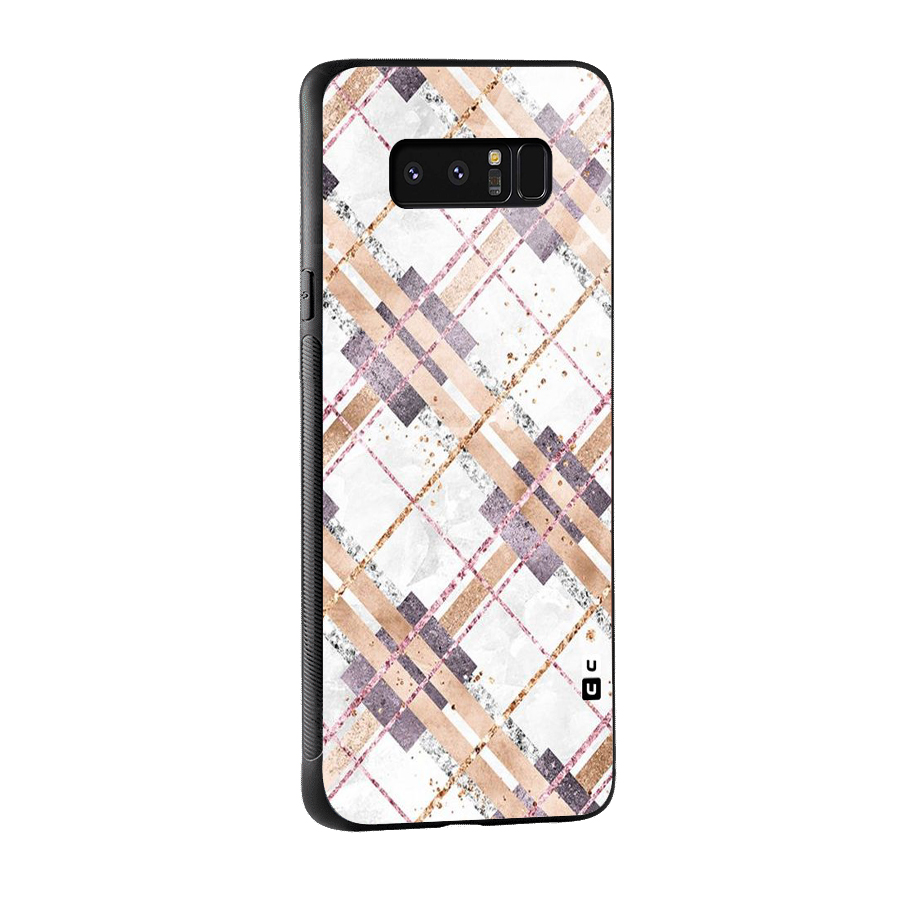 Check Trouble Glass Back Case for Galaxy Note 8