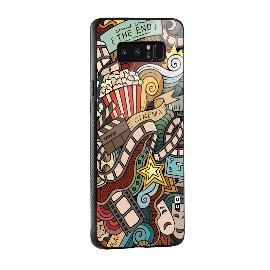 Cinematic Design Glass Back Case for Galaxy Note 8